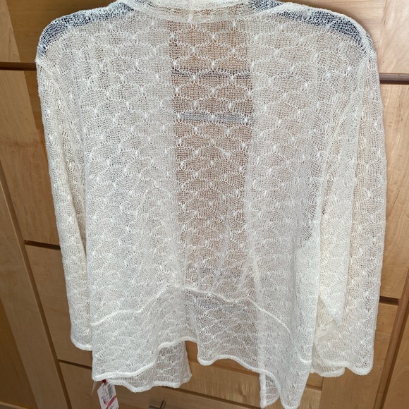 Ruby Rd. Women's Cream Open-Front Jacket - Picture 2 of 3